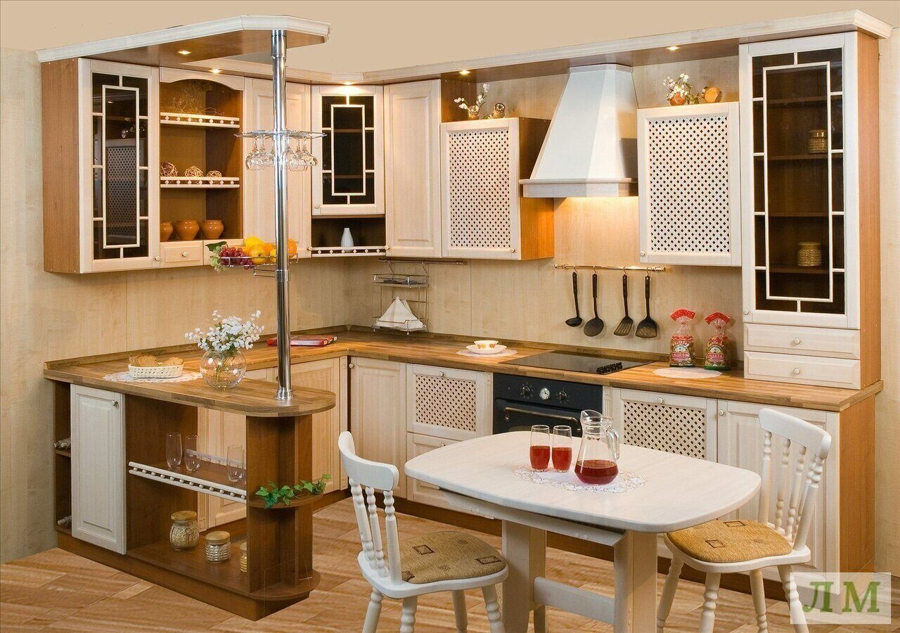 Дизайн угловой кухни с барной стойкой, реальные фото примеры