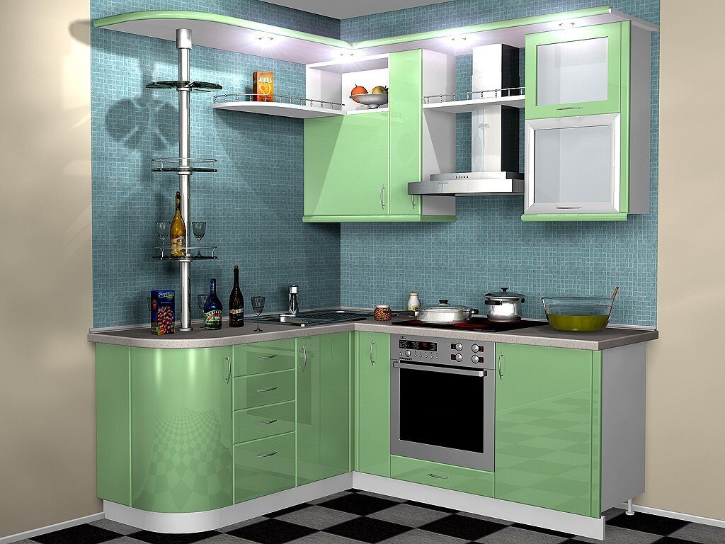 Угловые Кухни В Маленькую Кухню Фото