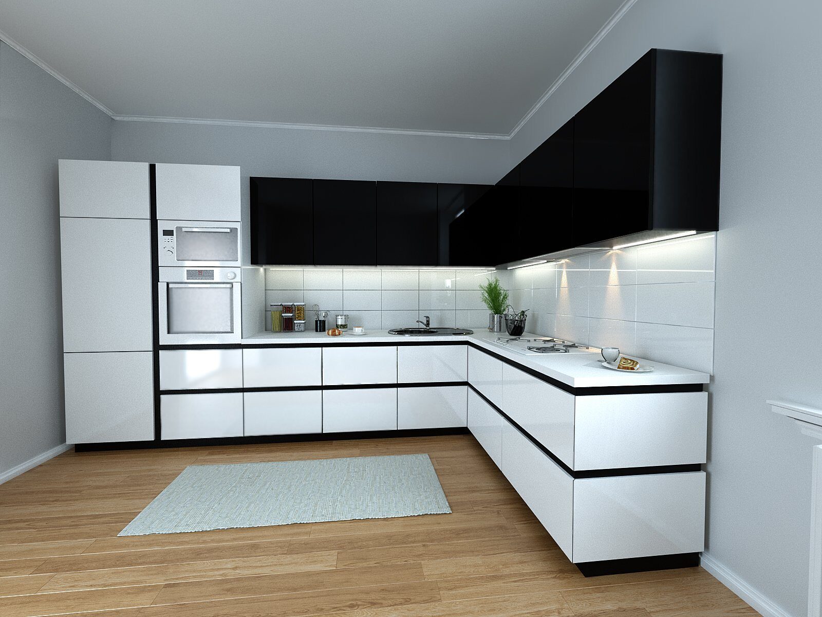 Дизайн Угловой Кухни 2023 Белая